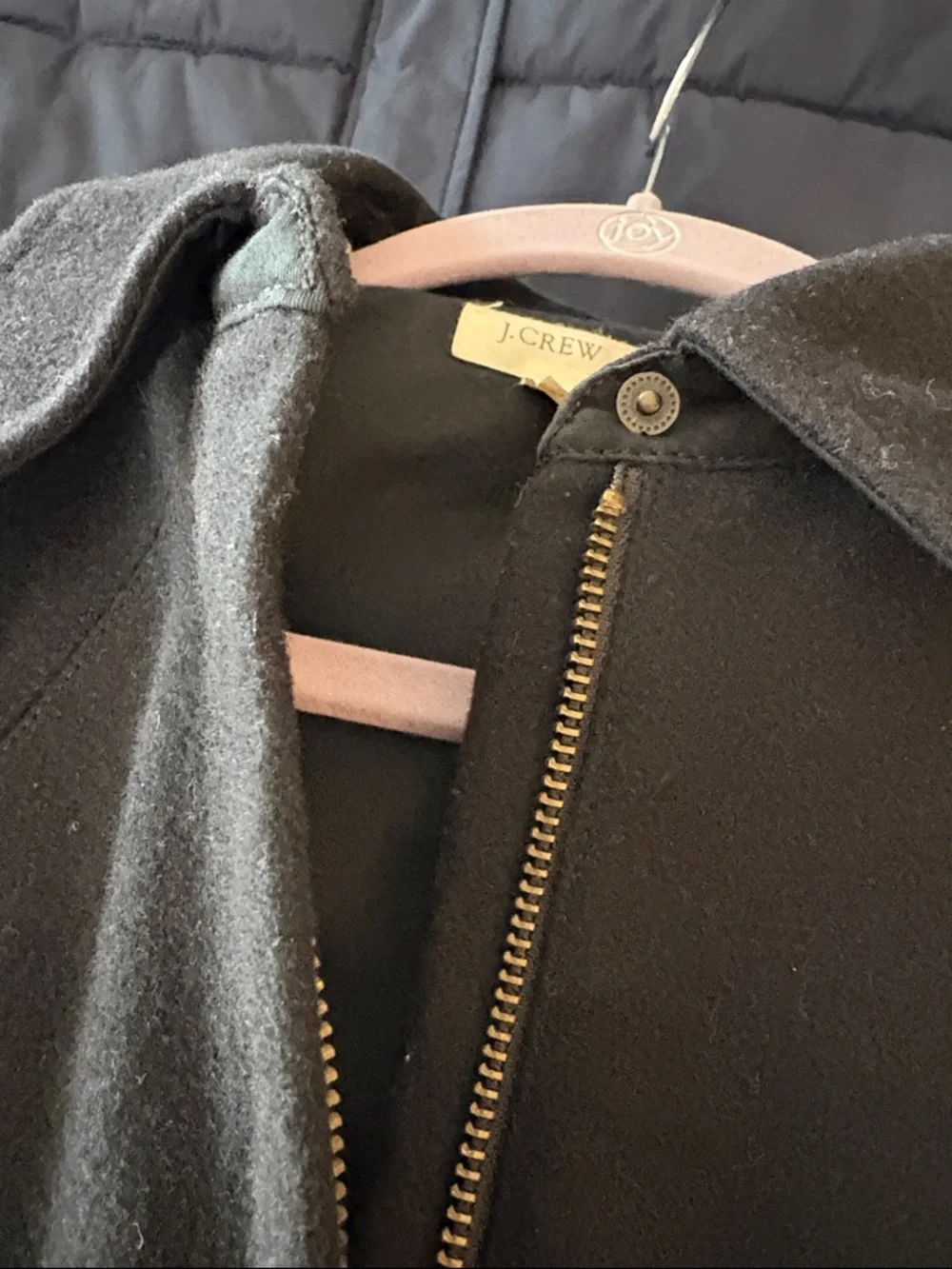 J. Crew Black Wool Zip-Front Pea Coat - Picture 8 of 8